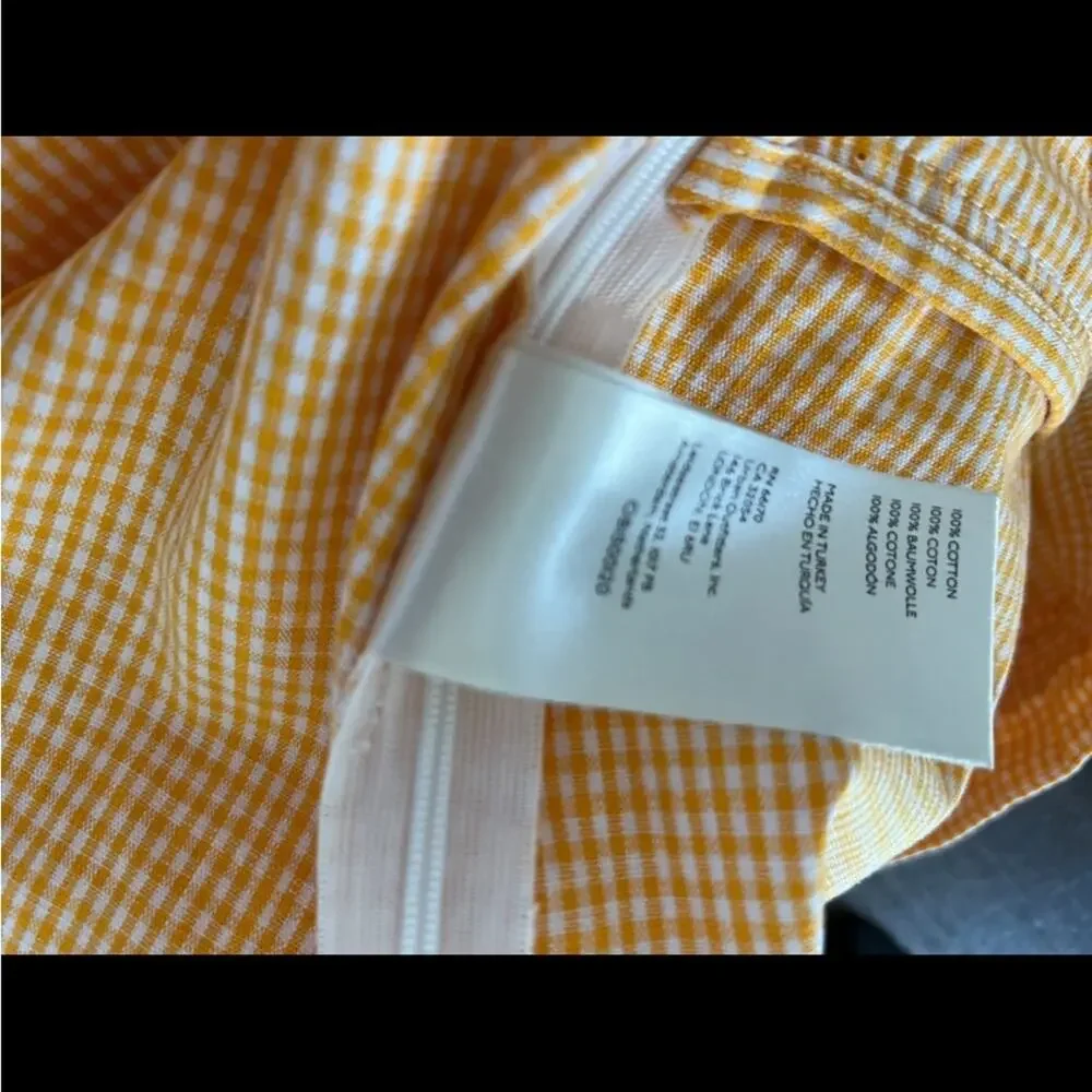 NWT Free People Big Dreams Skort Yellow Check Picnic 14